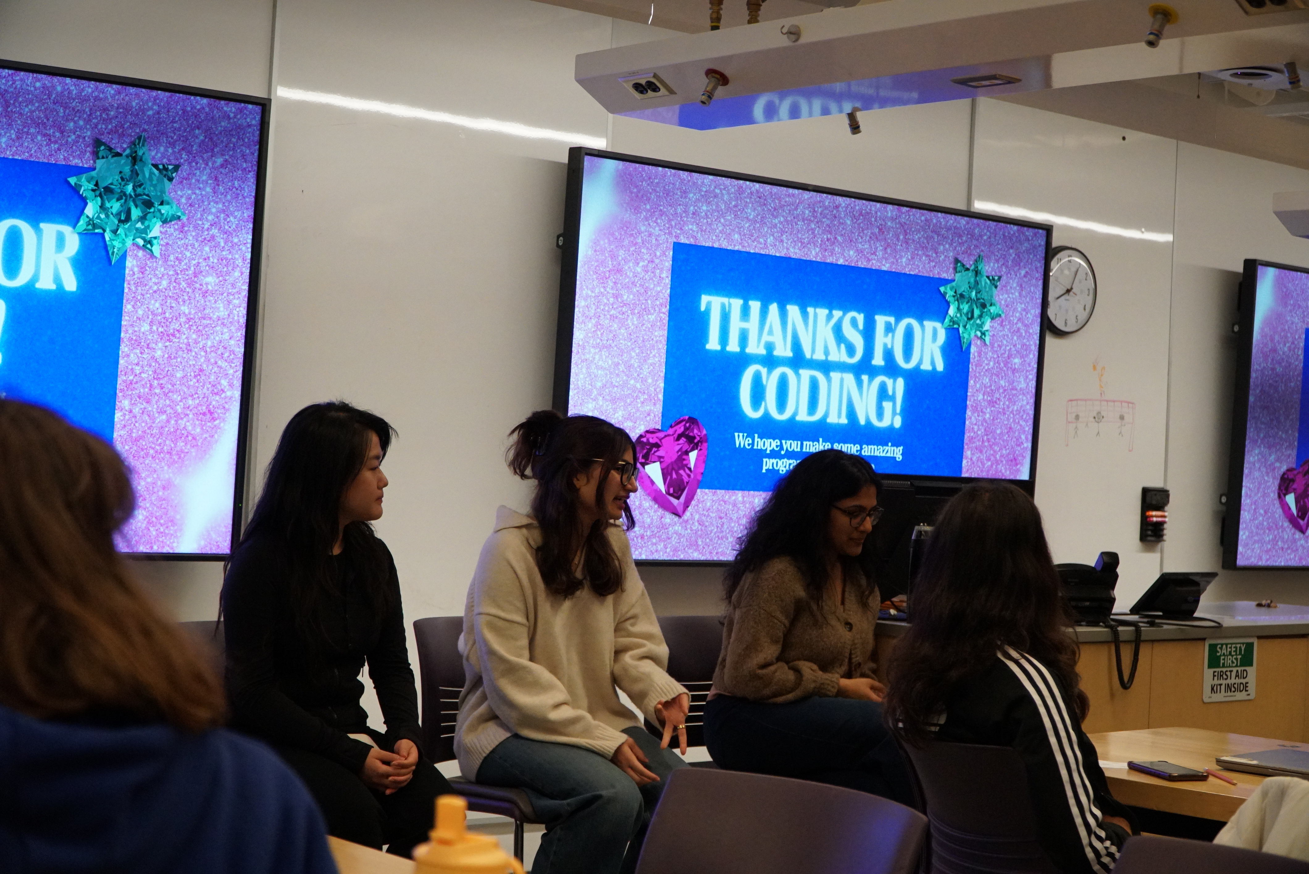 Marwa speaking on a panel